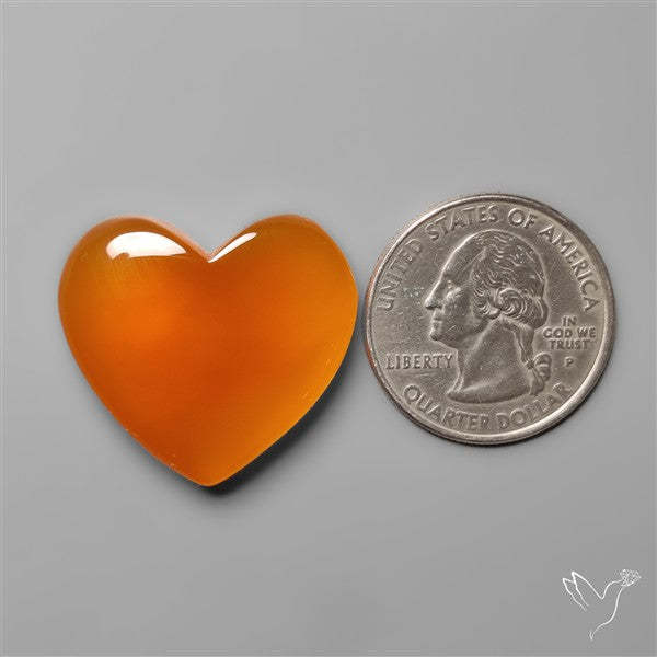 Carnelian Agate Heart Carving