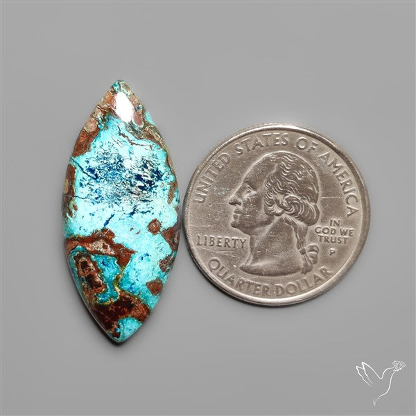 Azurite and Shattuckite Cabochon
