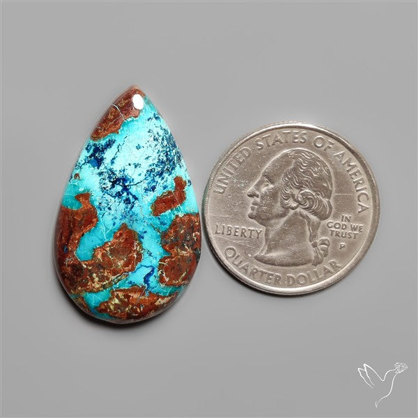 Azurite and Shattuckite Cabochon
