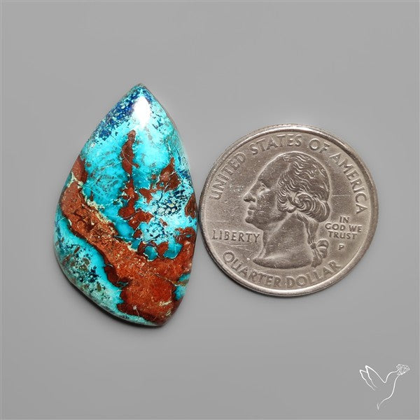 Azurite and Shattuckite Cabochon