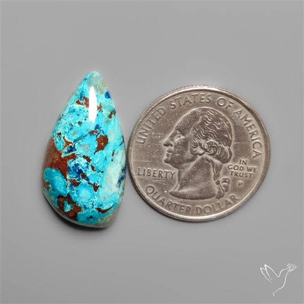 Azurite and Shattuckite Cabochon