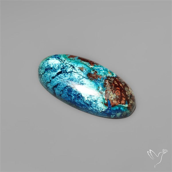 Azurite and Shattuckite Cabochon