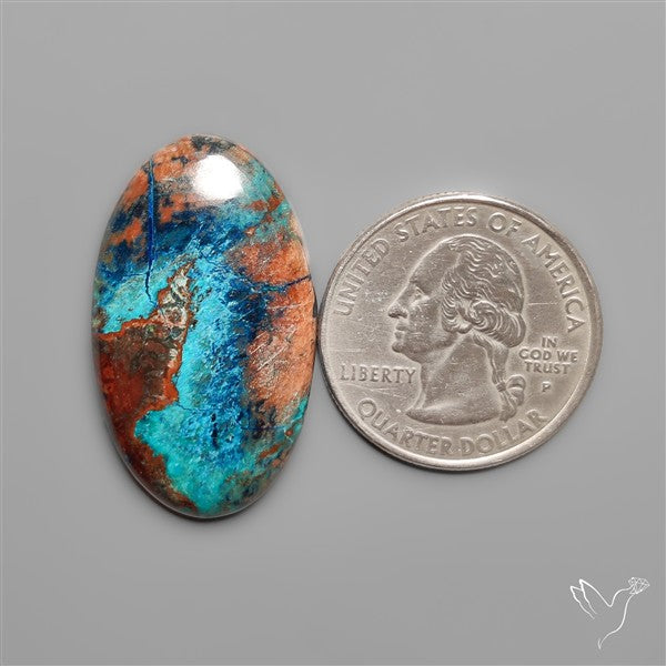 Azurite and Shattuckite Cabochon