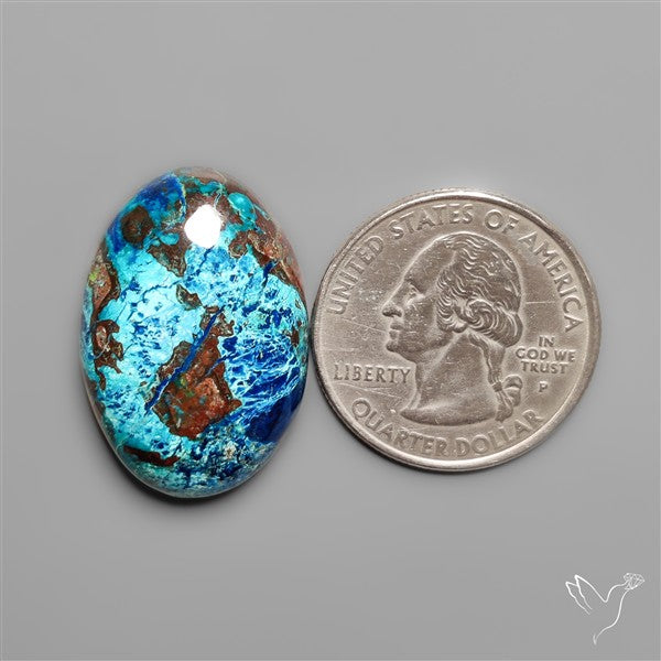 Azurite and Shattuckite Cabochon