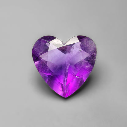 Faceted Amethyst Heart Carving