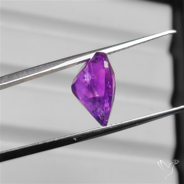 Faceted Amethyst Heart Carving