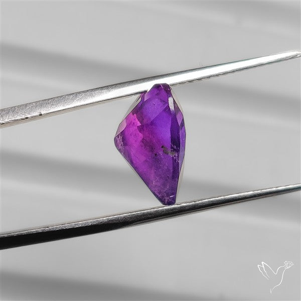 Faceted Amethyst Heart Carving