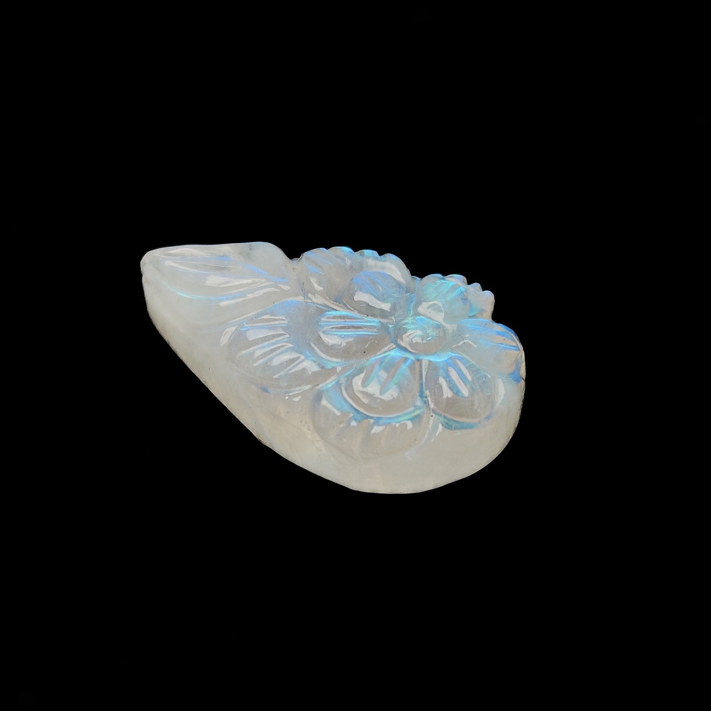 Rainbow Moonstone Mughal Carving