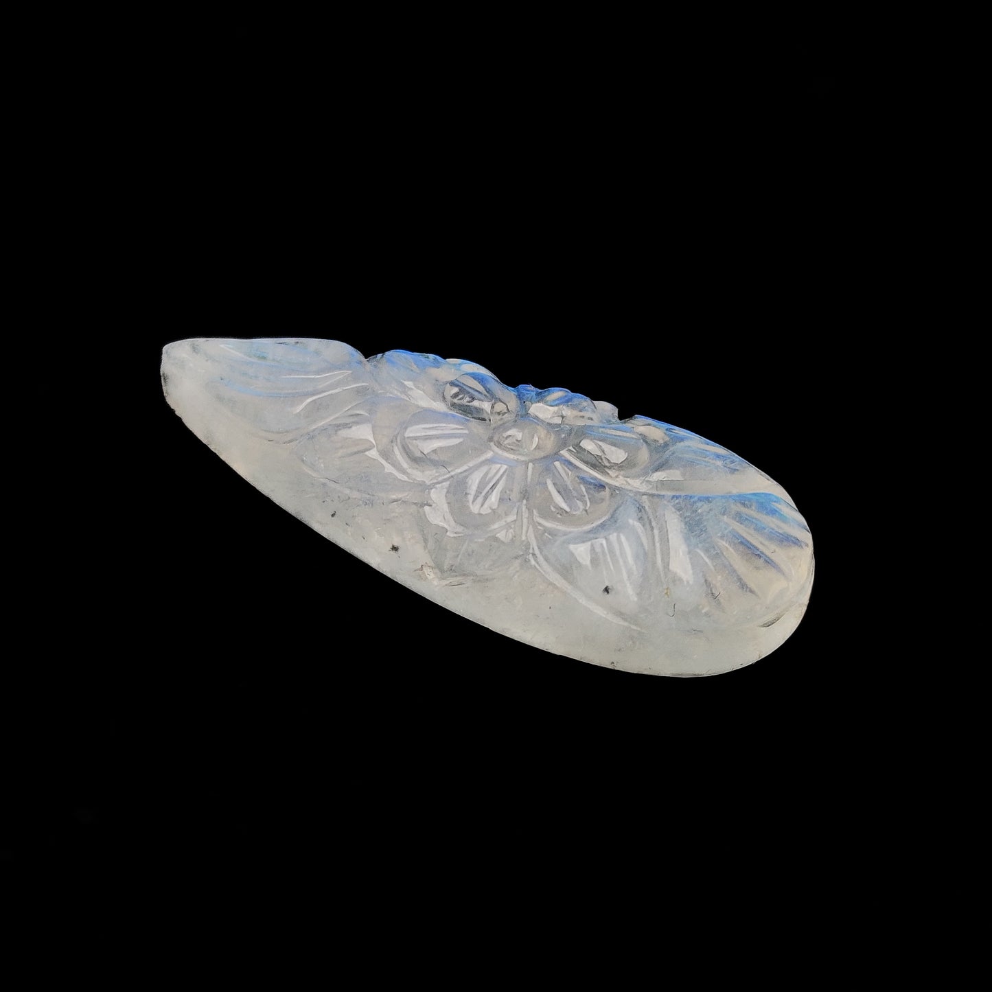 Rainbow Moonstone Mughal Carving