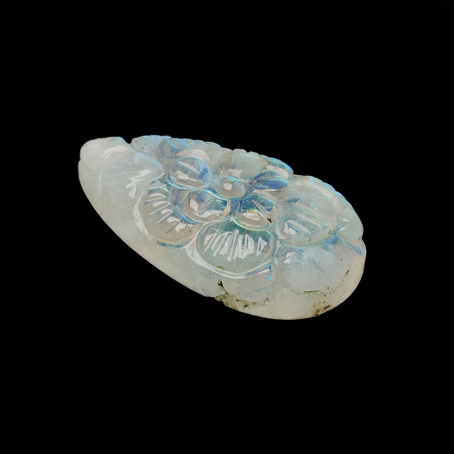 Rainbow Moonstone Mughal Carving