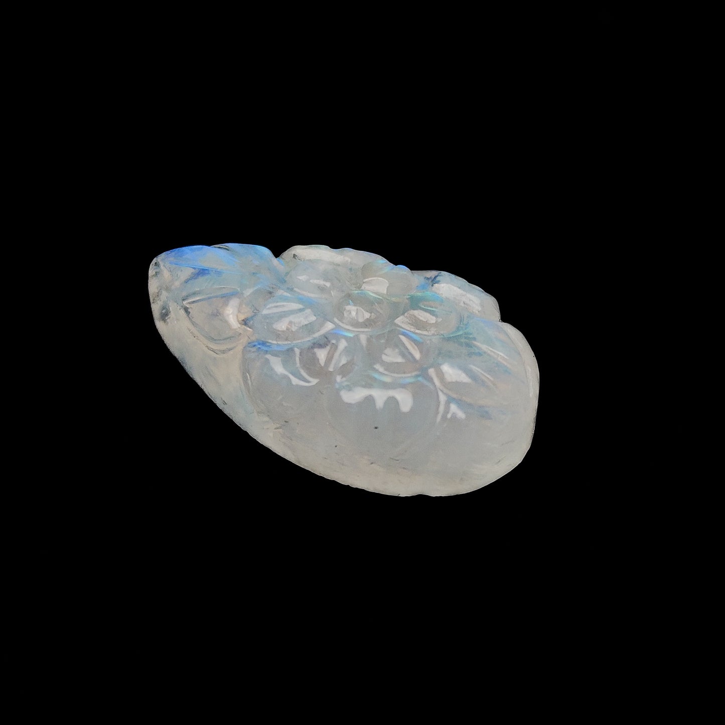 Rainbow Moonstone Mughal Carving