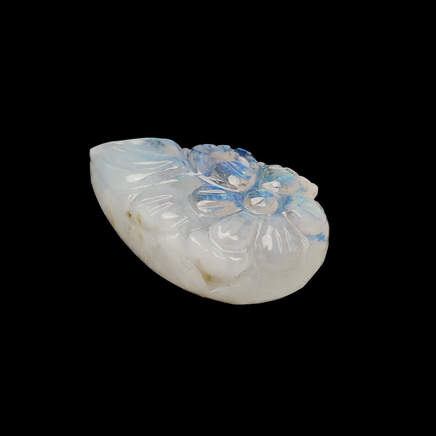 Rainbow Moonstone Mughal Carving