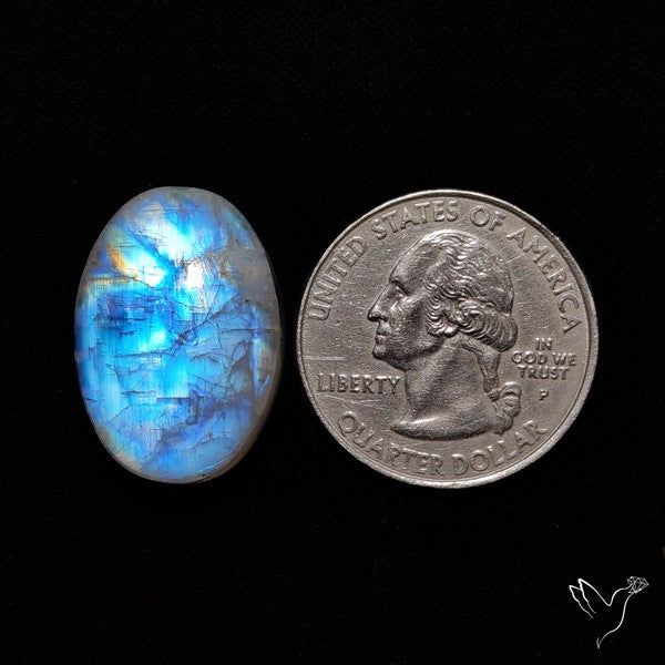 Rainbow Moonstone Cabochon
