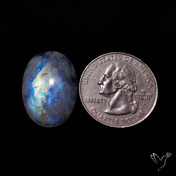 Rainbow Moonstone Cabochon