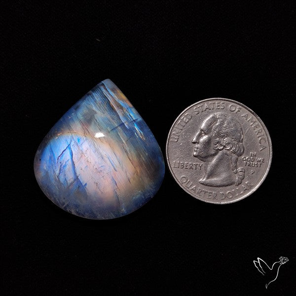 Rainbow Moonstone Cabochon