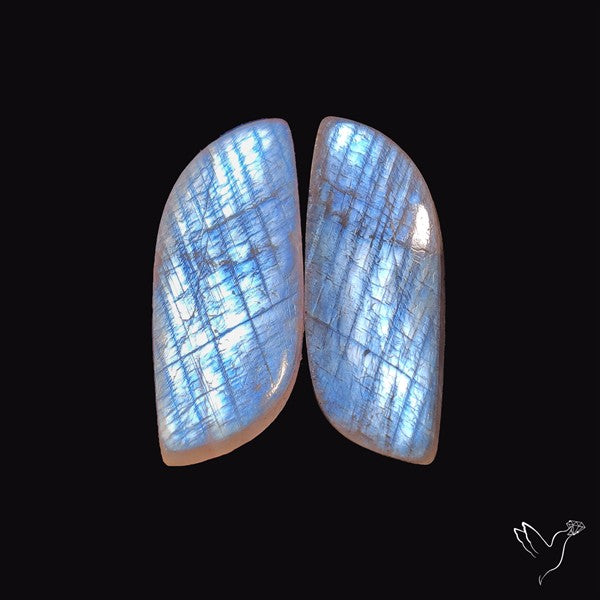 Russian Belomorite Moonstones Pair