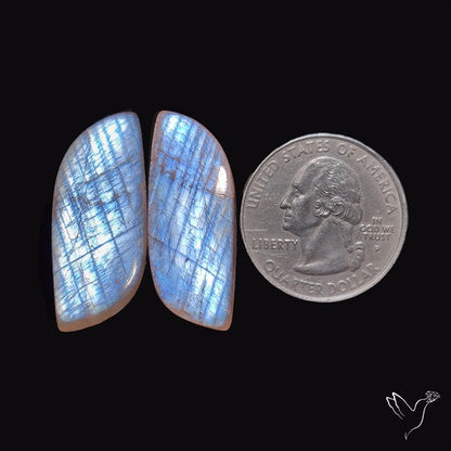 Russian Belomorite Moonstones Pair