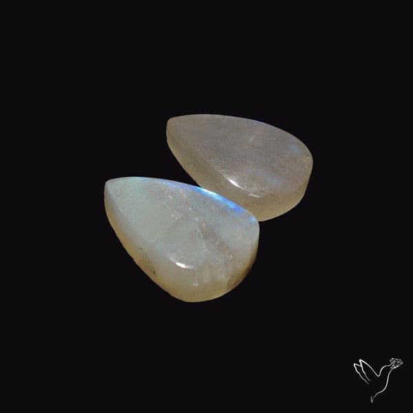 Russian Belomorite Moonstones Pair