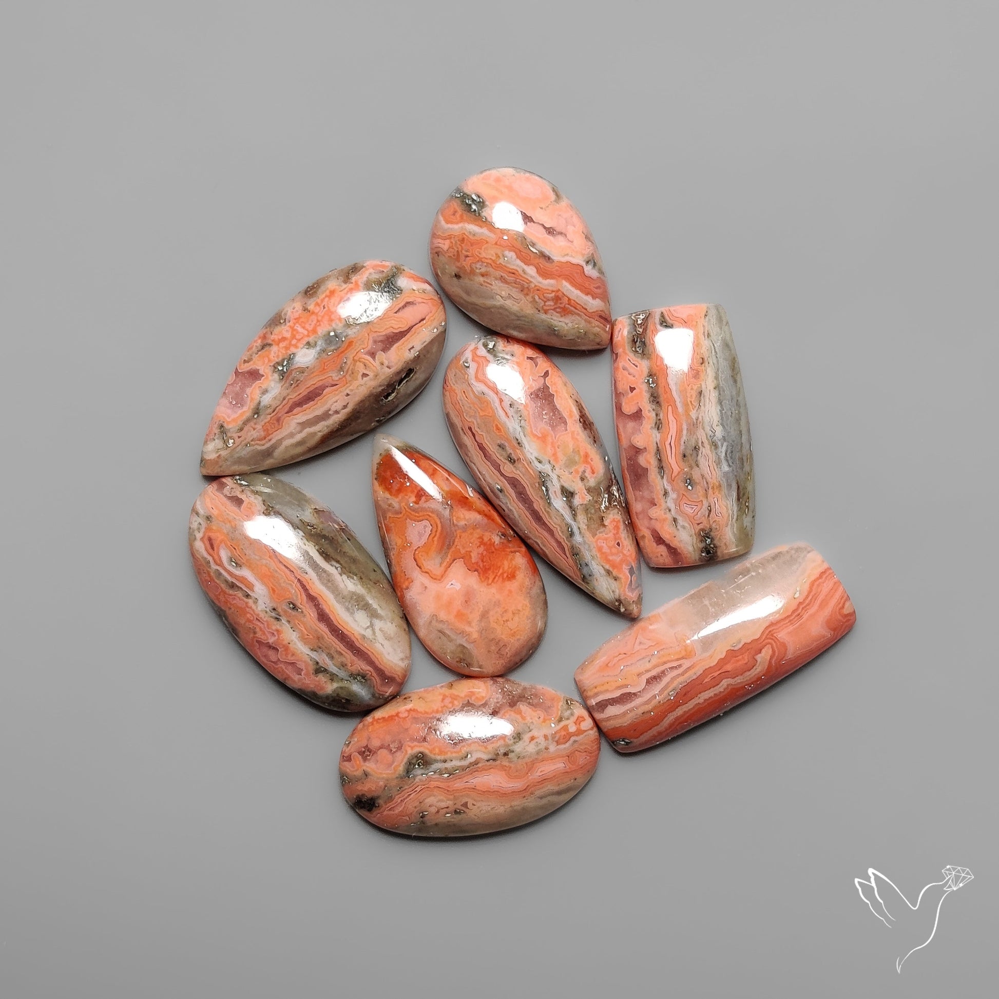 Orange Moroccan Seam Agates Lot