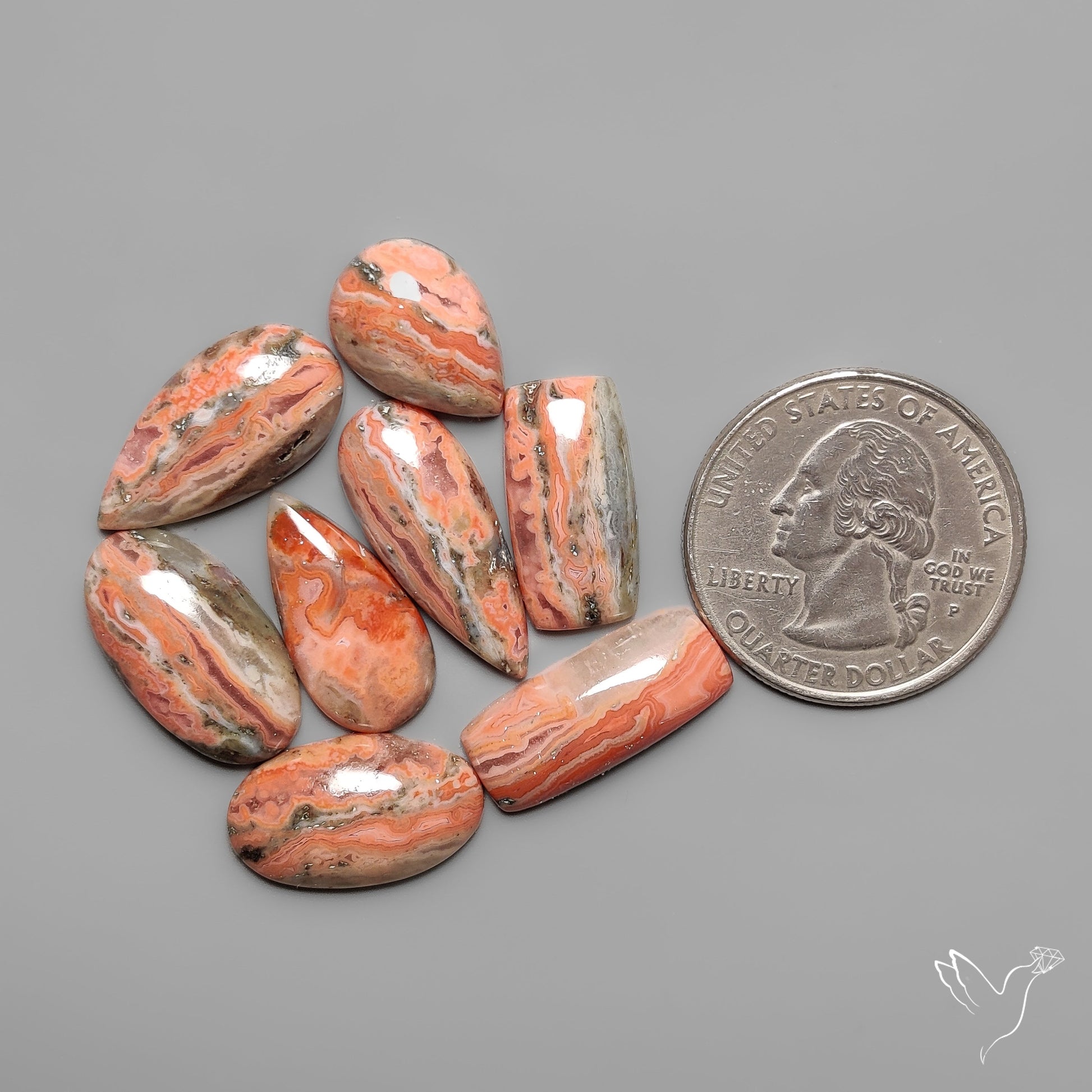 Orange Moroccan Seam Agates Lot