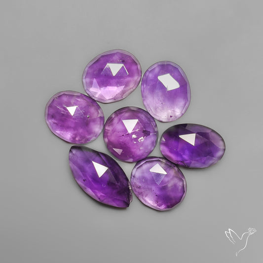 Rose Cut Amethysts Lot