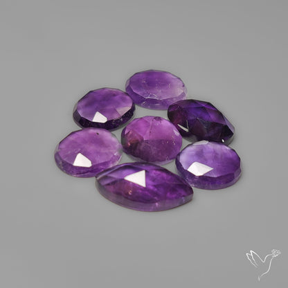 Rose Cut Amethysts Lot