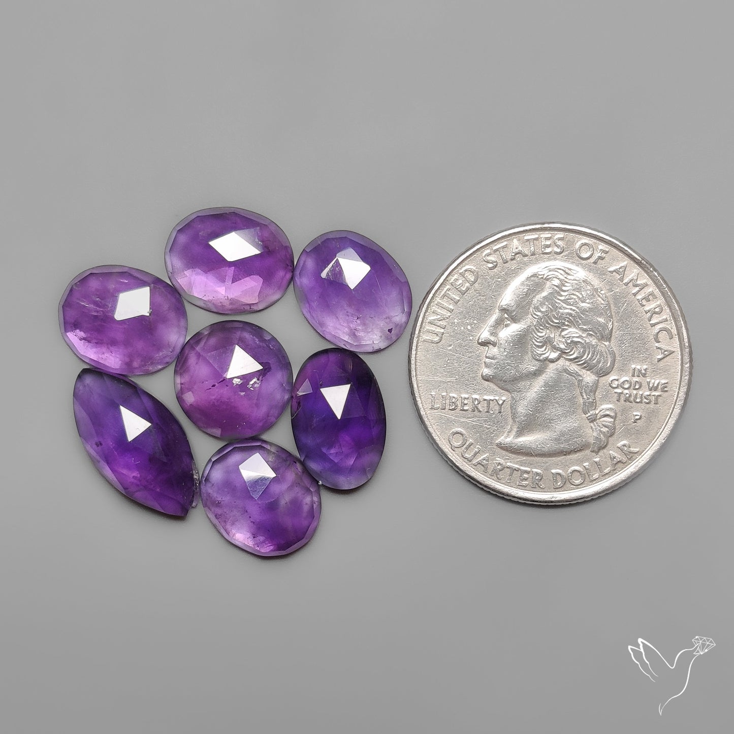 Rose Cut Amethysts Lot