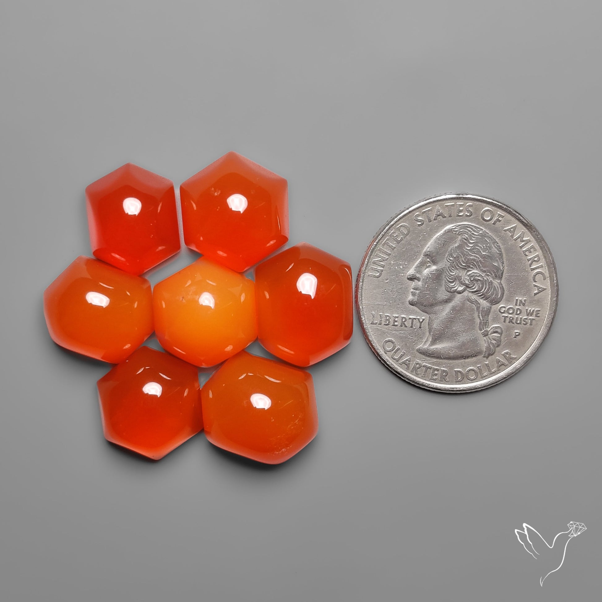 Gemmy Carnelian Agates High Domed Lot