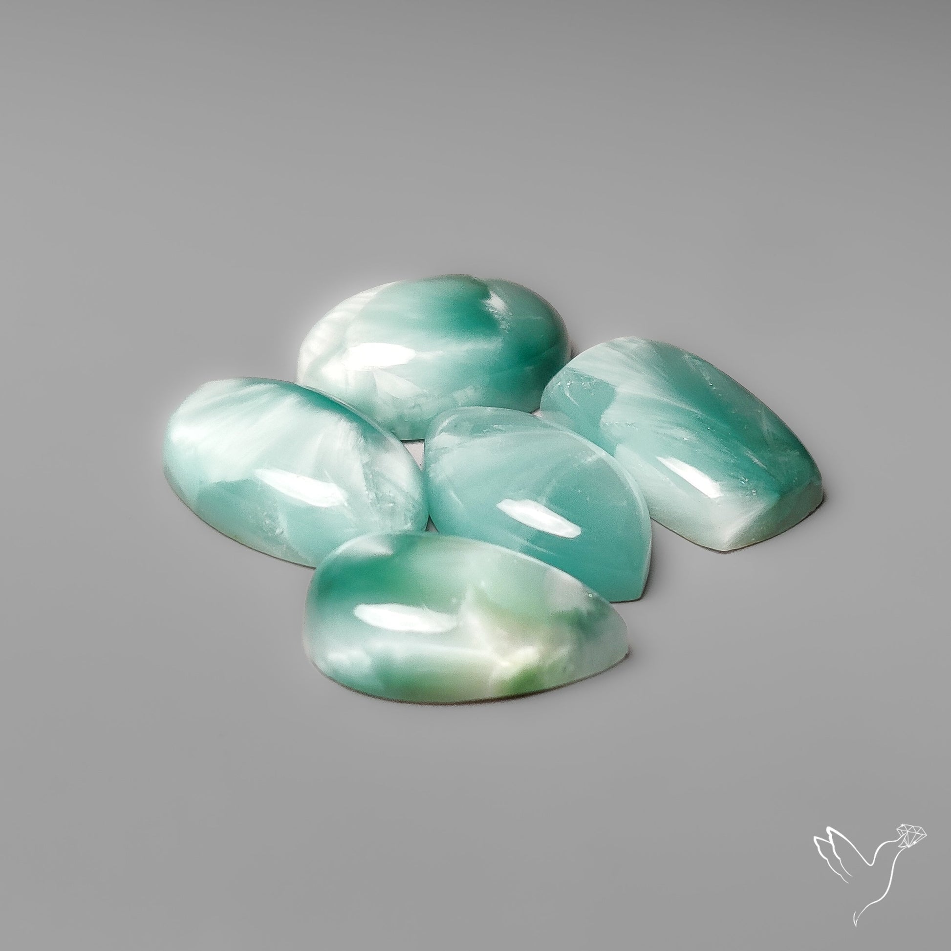 Hemimorphite Cabochons Lot