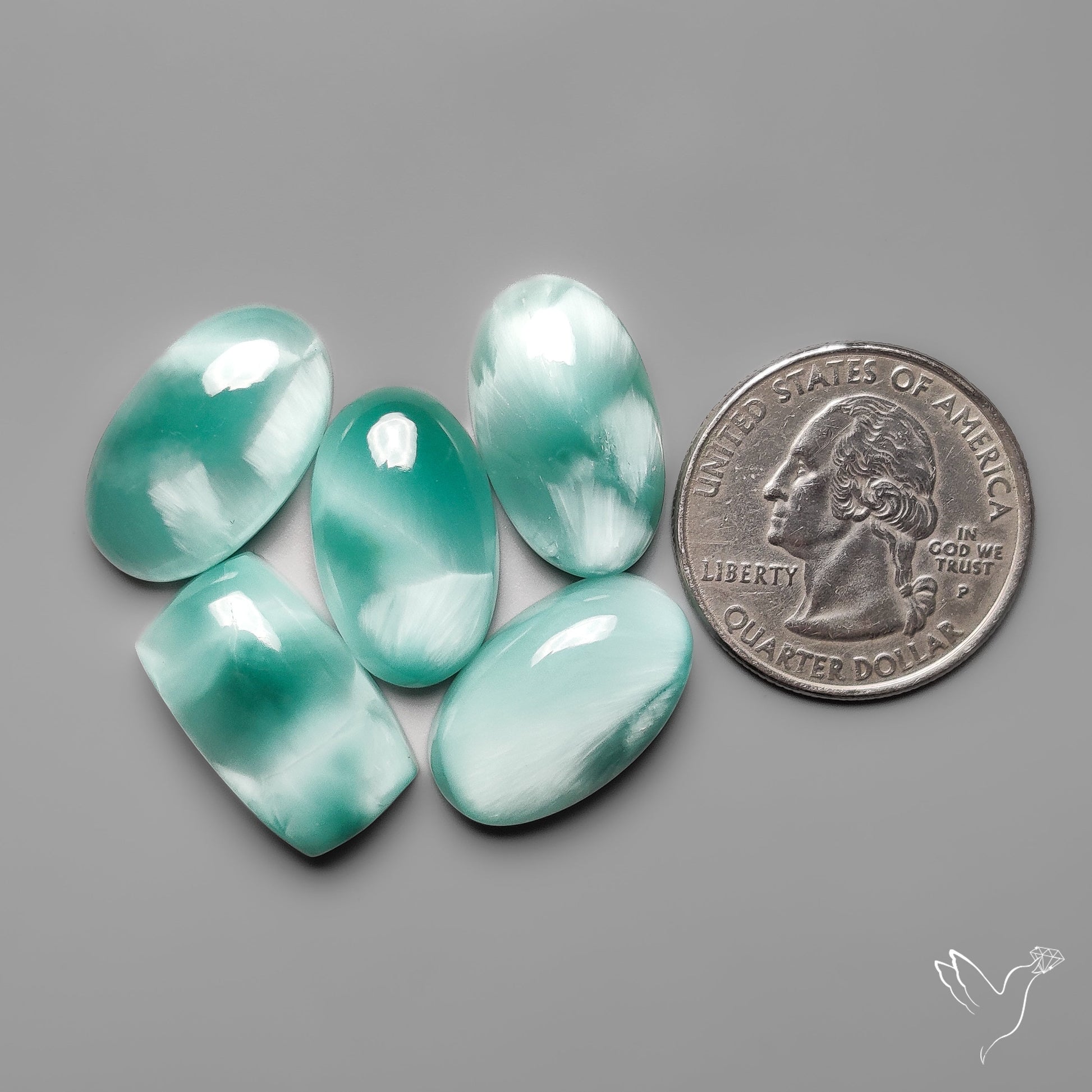Hemimorphite Cabochons Lot