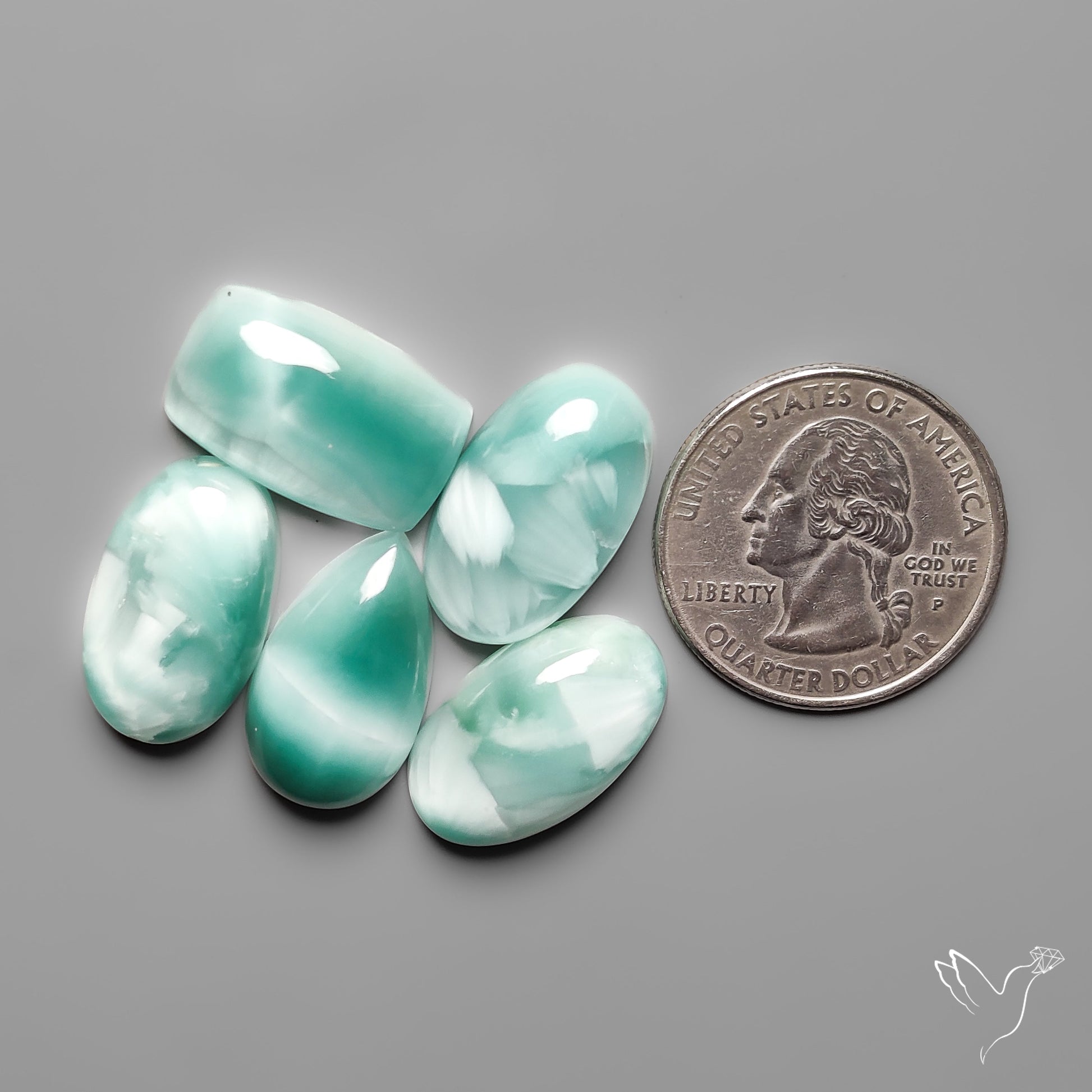Hemimorphite Cabochons Lot