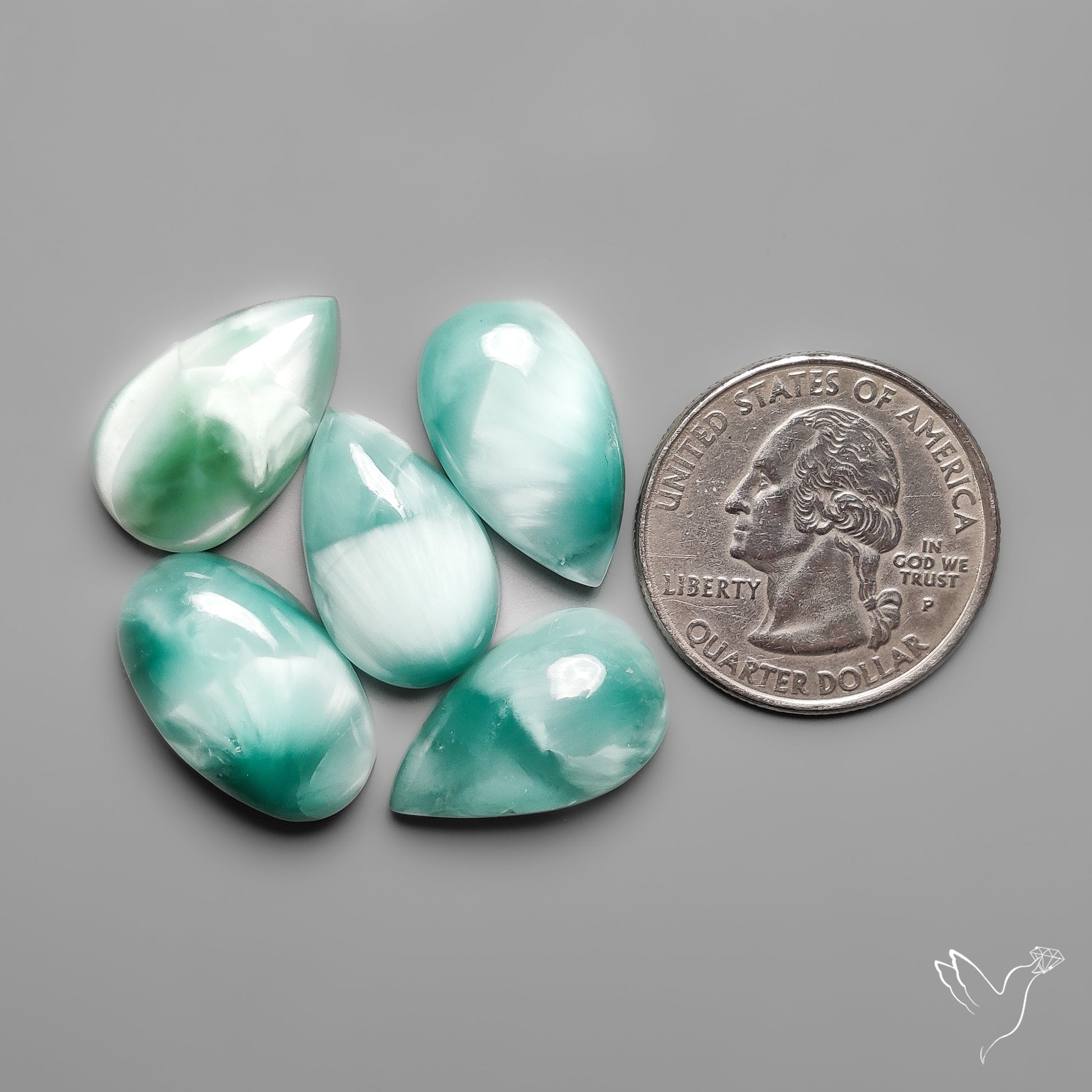 Hemimorphite Cabochons Lot