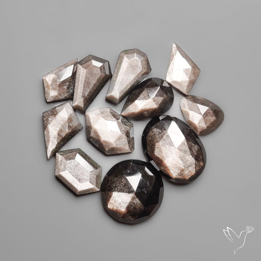 Rose Cut Silversheen Obsidian Lot