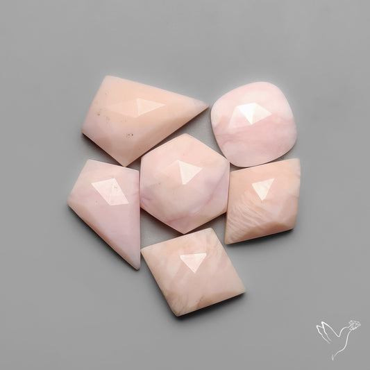 Rose Cut Pink Opals Lot