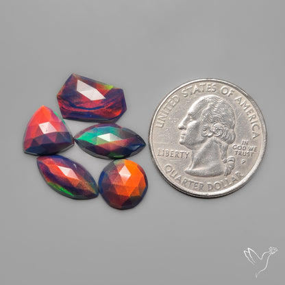Rose Cut Aurora Opals Lot