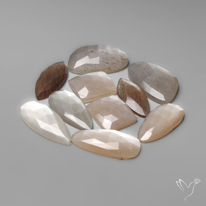 Rose Cut Mix Moonstone Lot