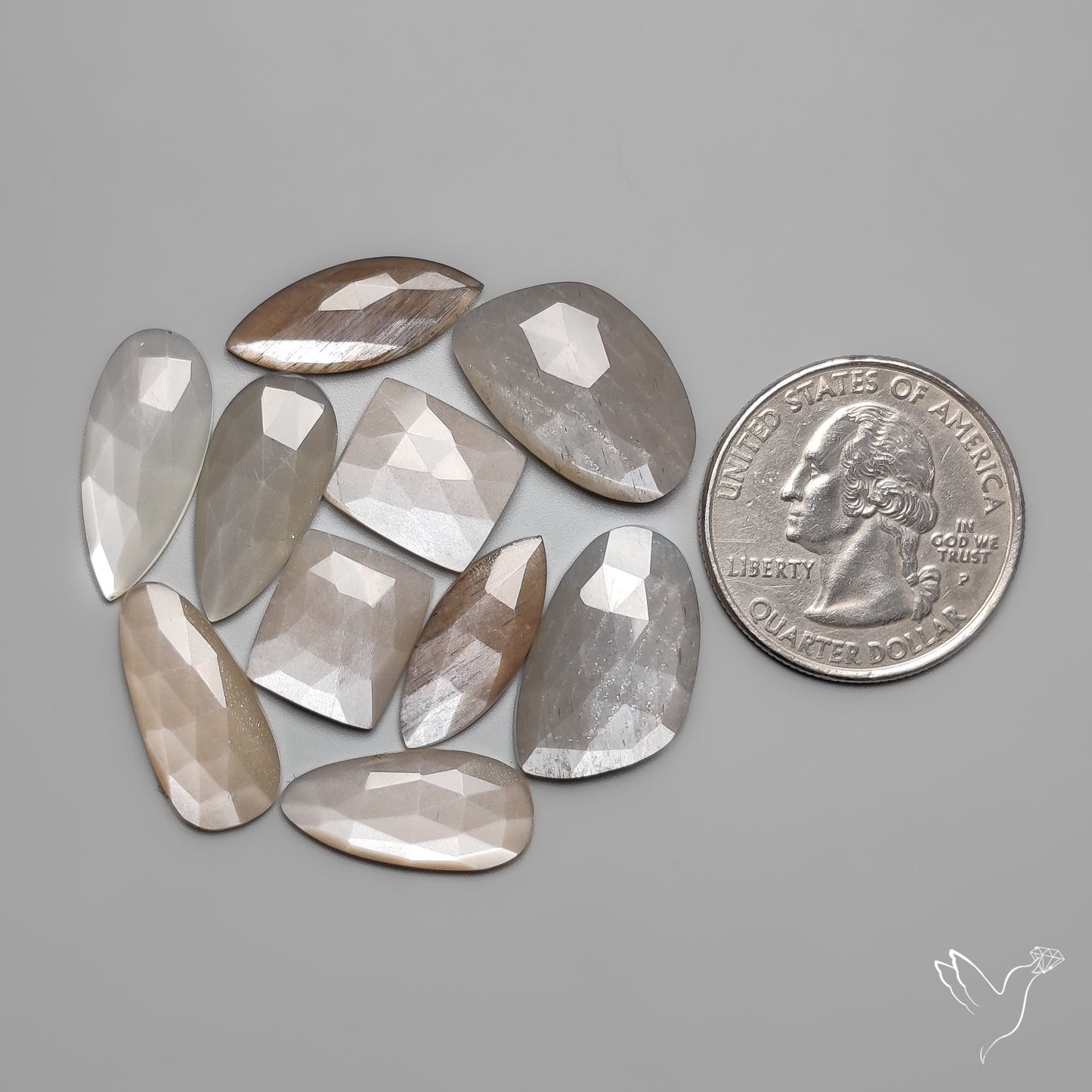 Rose Cut Mix Moonstone Lot