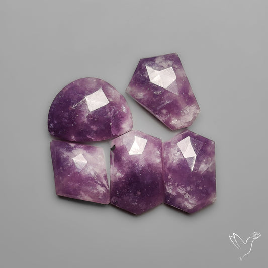 Rose Cut Amethyst In Quartz Lot