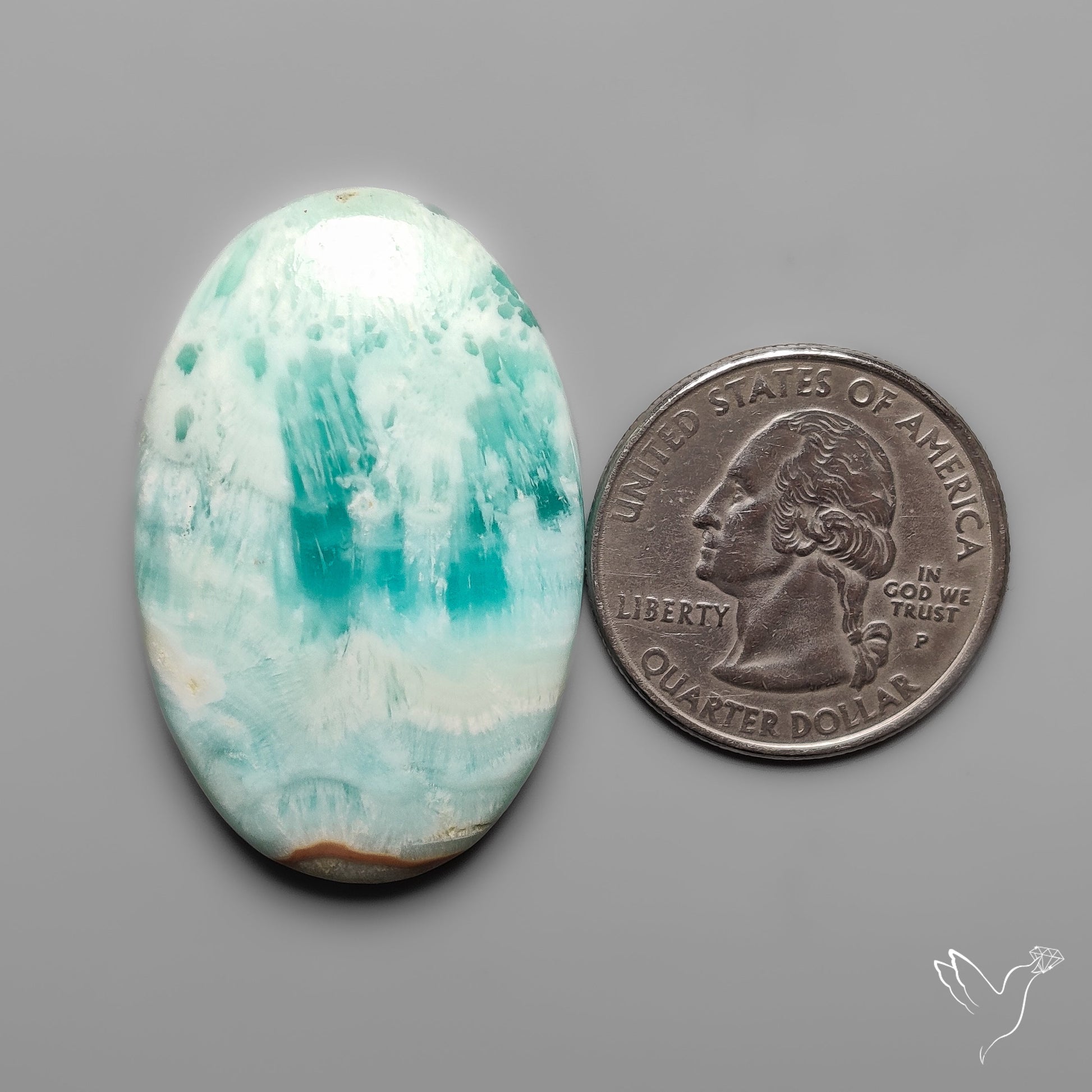 Caribbean Calcite With Aragonite Cabochon