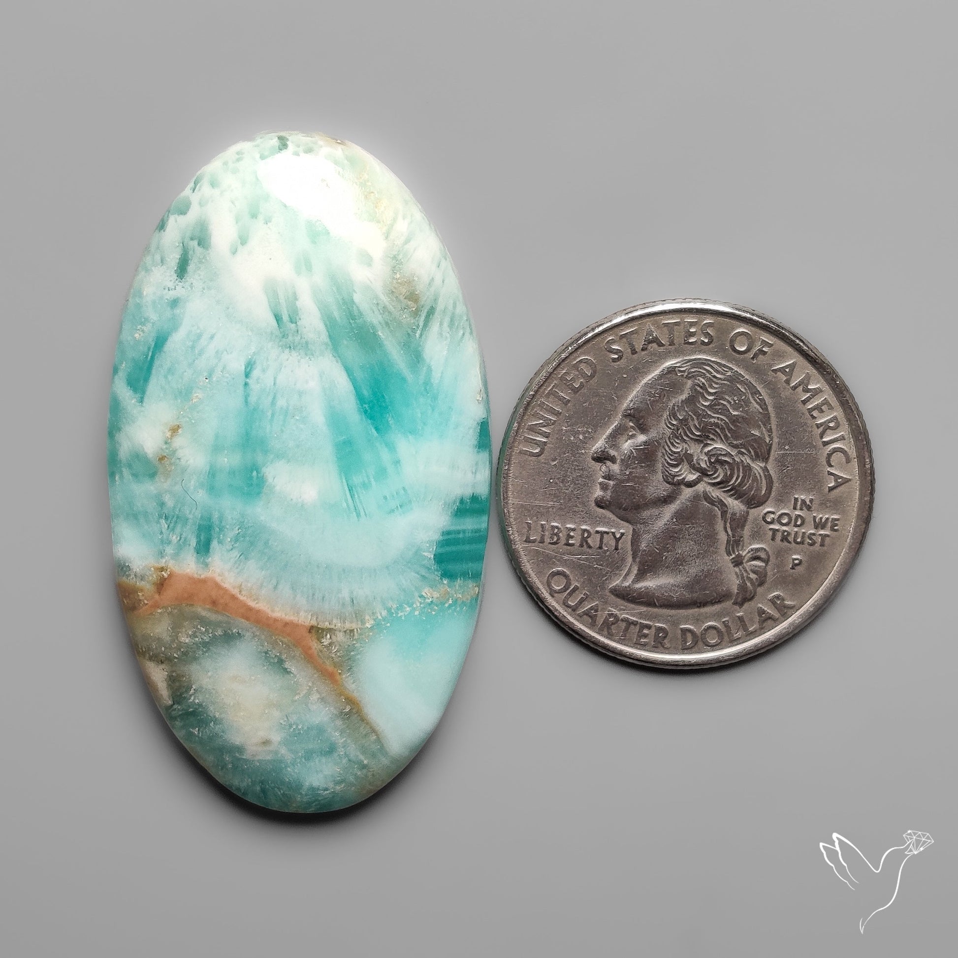 Caribbean Calcite With Aragonite Cabochon