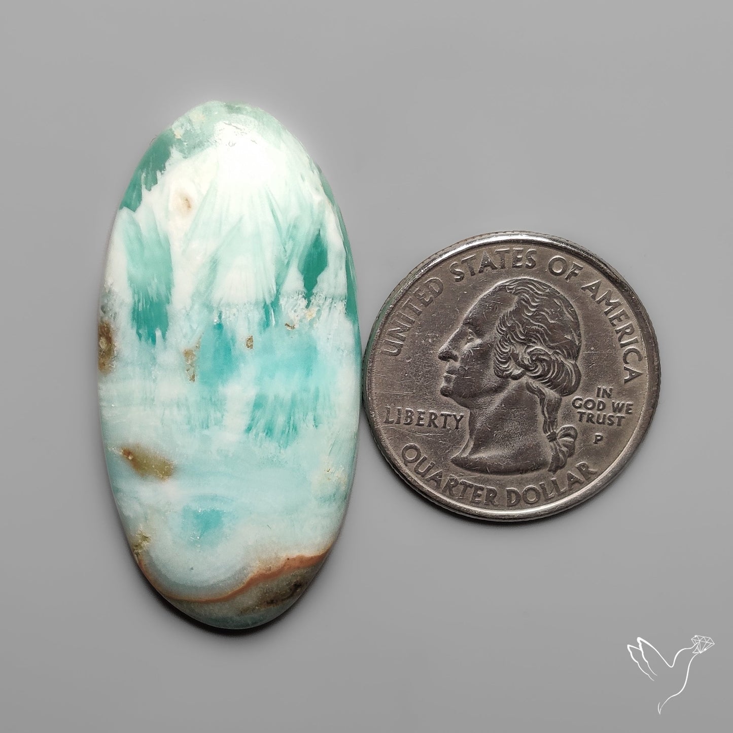 Caribbean Calcite With Aragonite Cabochon