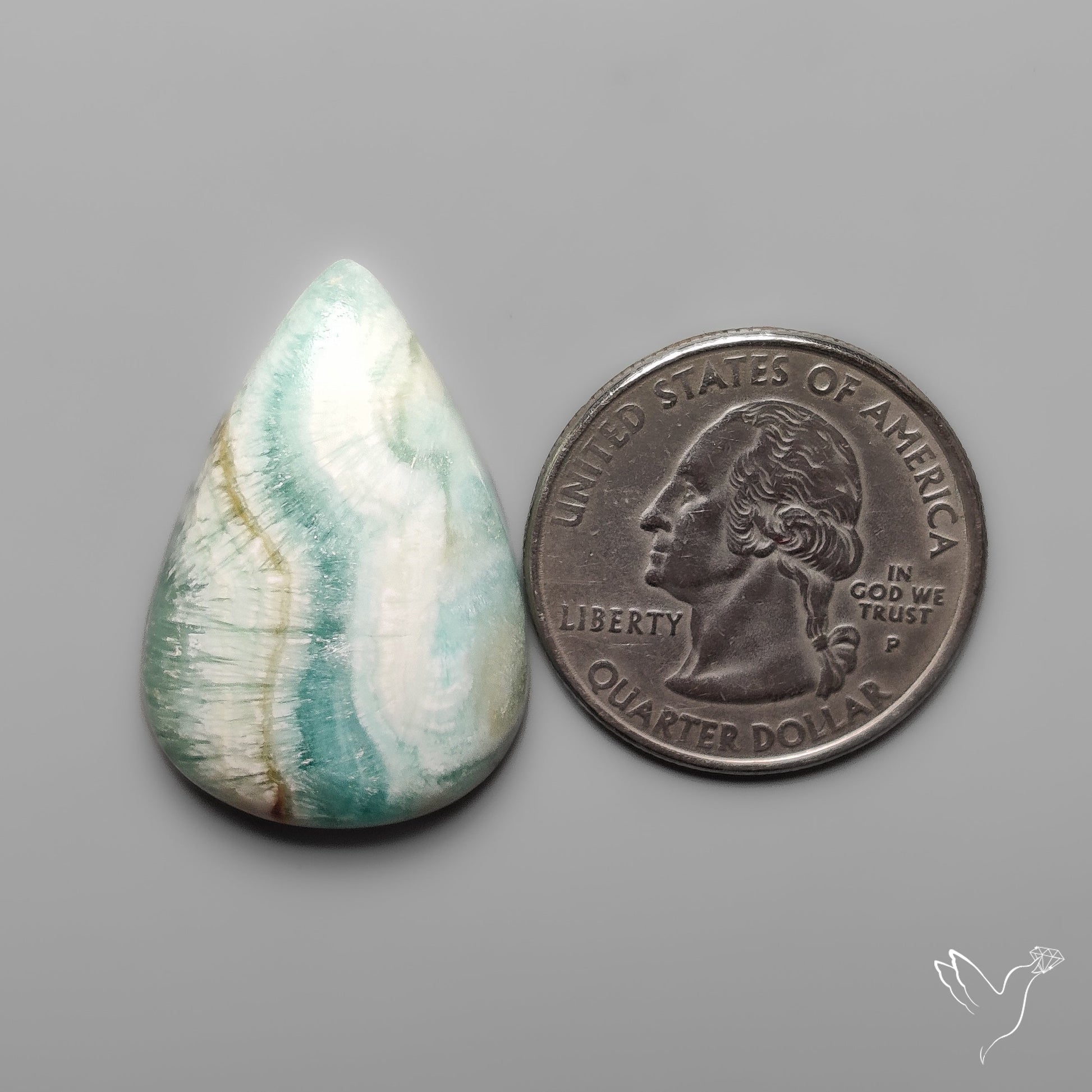 Caribbean Calcite With Aragonite Cabochon