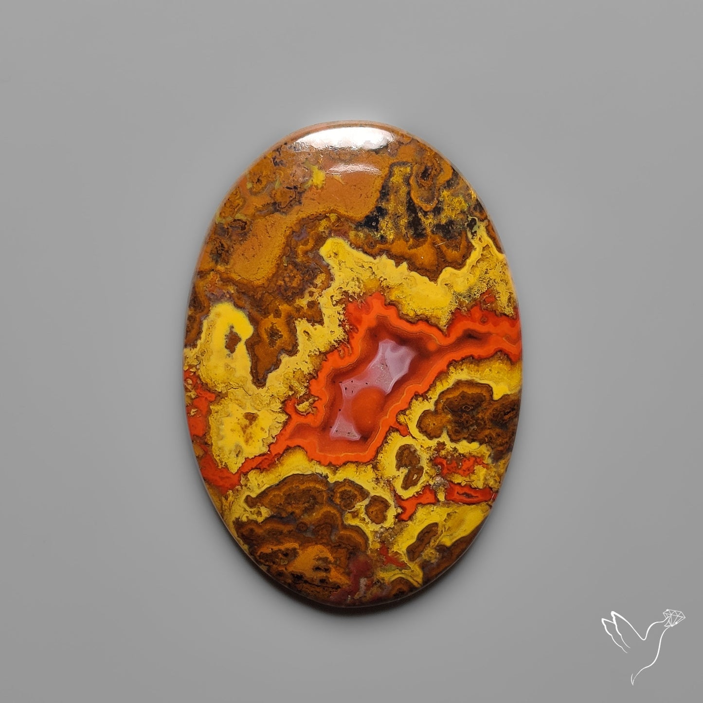 Moroccan Seam Agate Cabochon