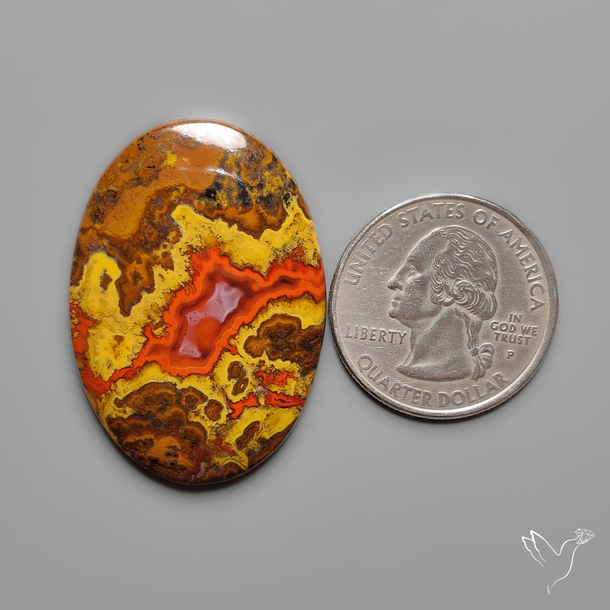 Moroccan Seam Agate Cabochon