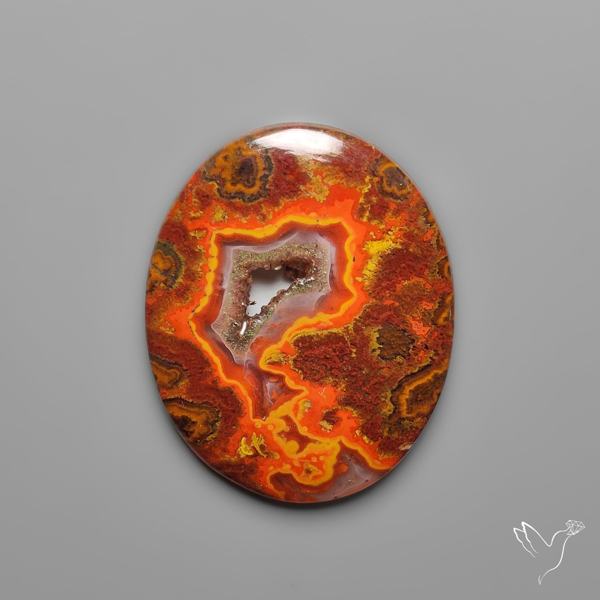 Moroccan Seam Agate Cabochon