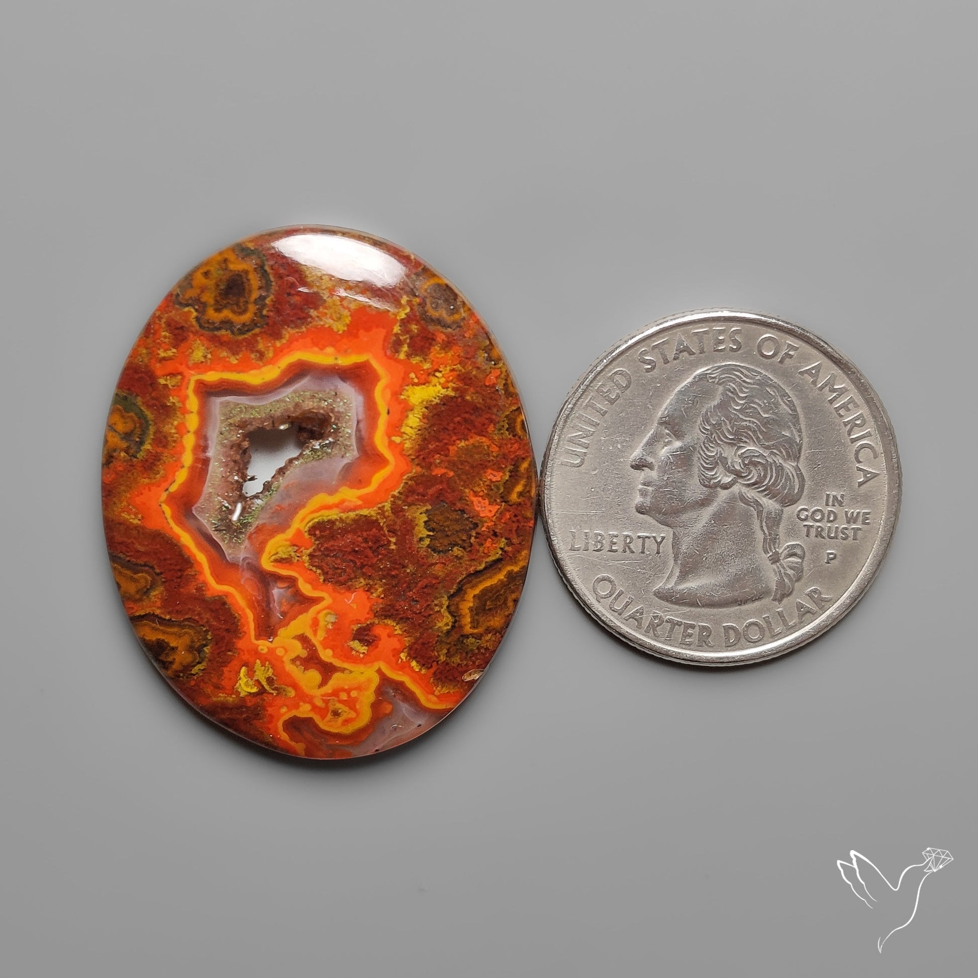 Moroccan Seam Agate Cabochon