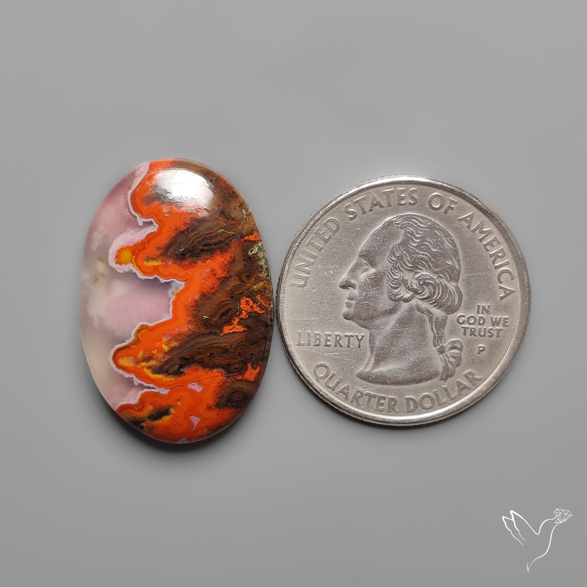 Moroccan Seam Agate Cabochon