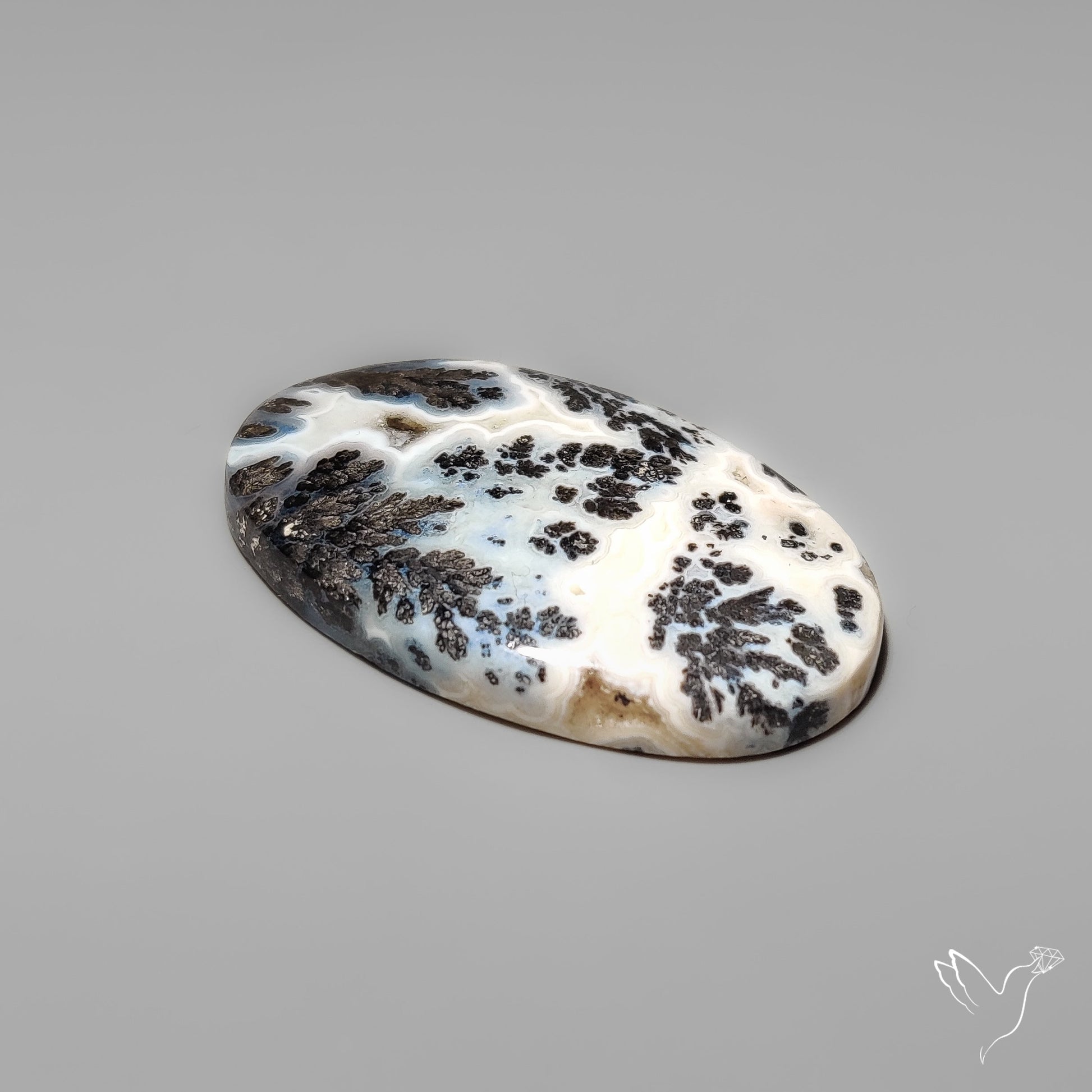 Dendritic Parallel Agate Cabochon