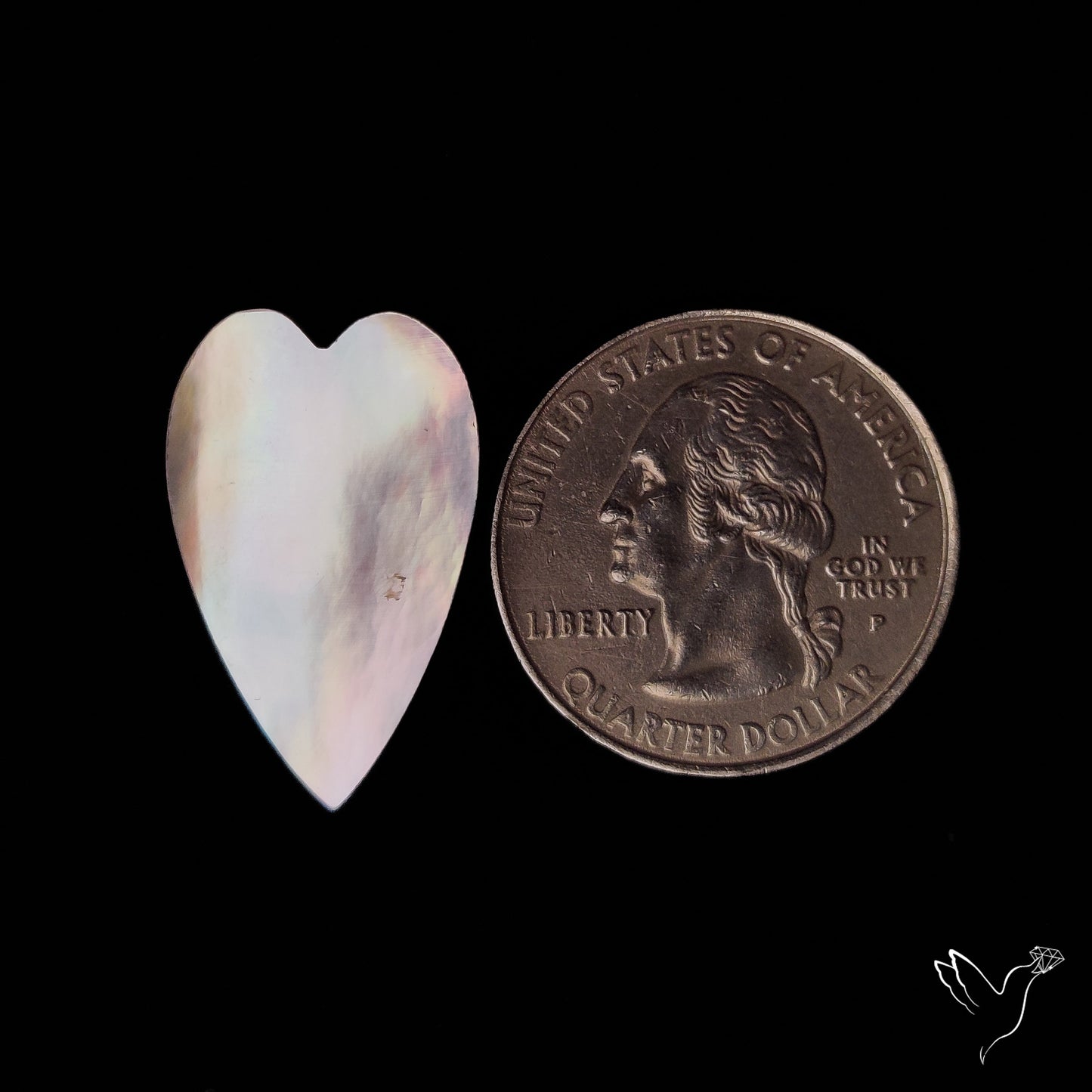 Mother Of Pearl Heart Carving