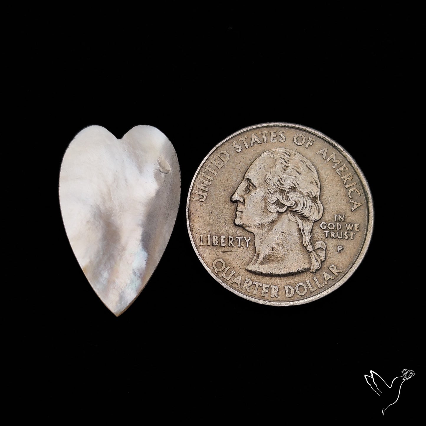 Mother Of Pearl Heart Carving